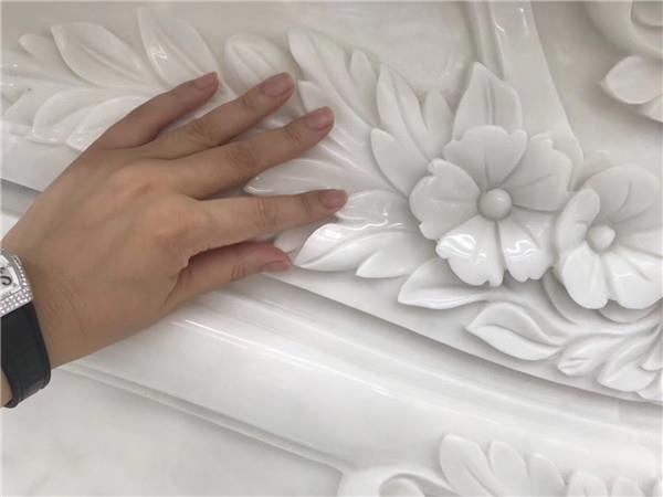 Luxurious Calacatta marble fireplace for wall.JPG