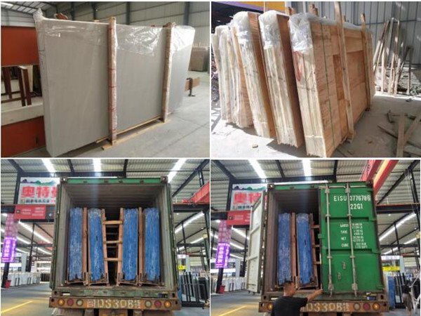 elegant grey marble    packing & loading