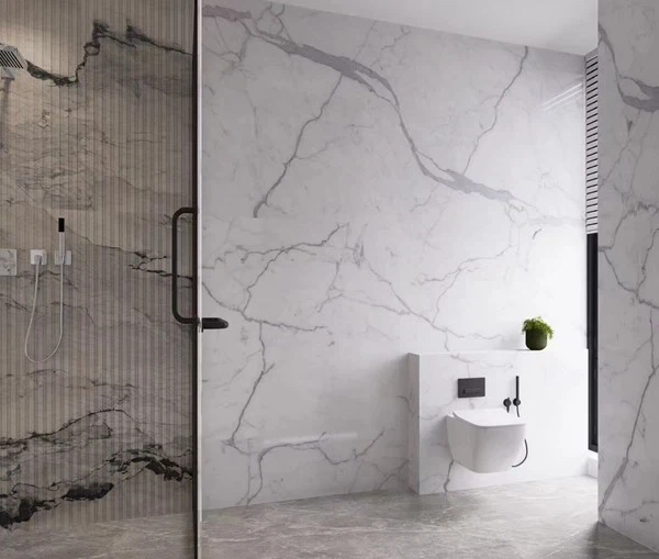Calacatta White Marble Bathroom Tiles
