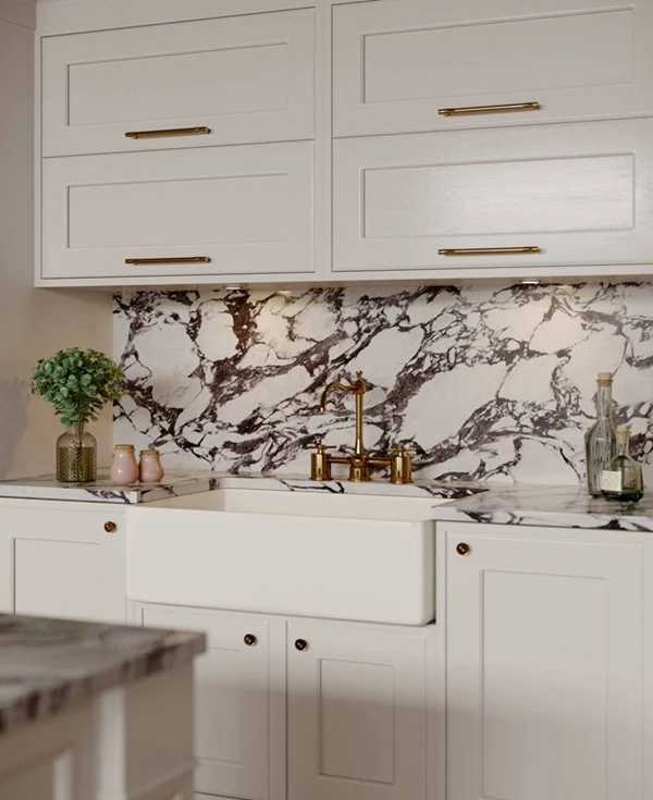 Calacatta Viola Sintered Stone Kitchen Countertop
