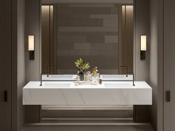 Calacatta White Sintered Stone vanity tops