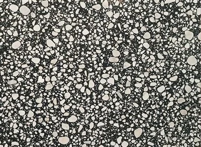 Mustavalkoiset terrazzo -laatat