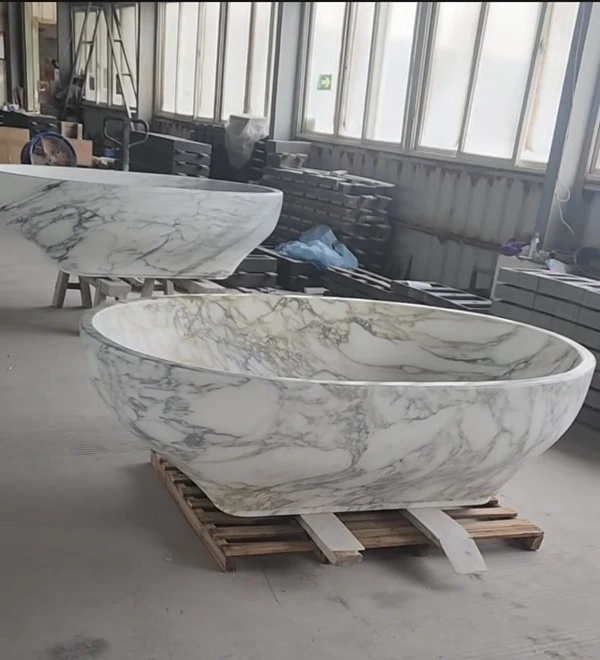 solid marble tub
