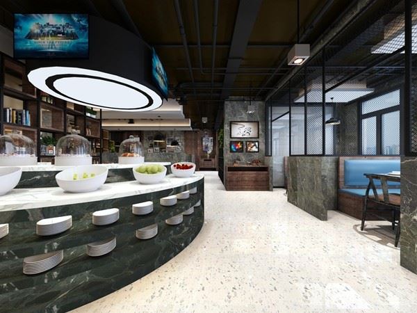 White Terrazzo floor tiles